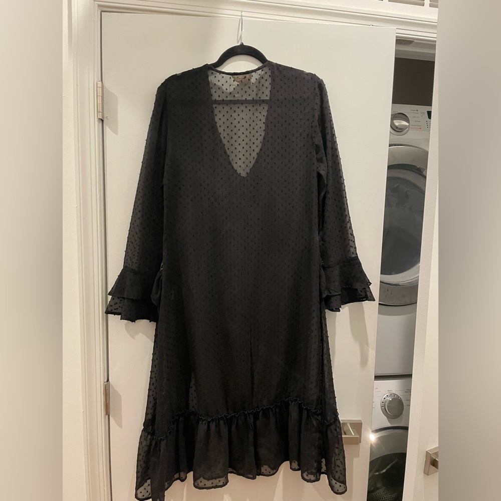 Black Ruffled Dress - Picture 3 of 5